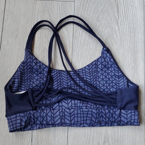 maaji | blue strappy reversible sports bra - Picture 2 of 4